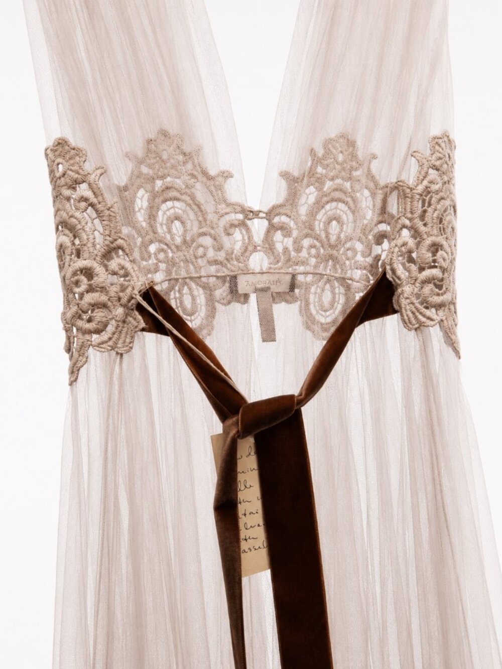 NWT Rare Amoralle Recherche Bridal Tulle Gown in Powder Taupe Size M - Picture 4 of 15